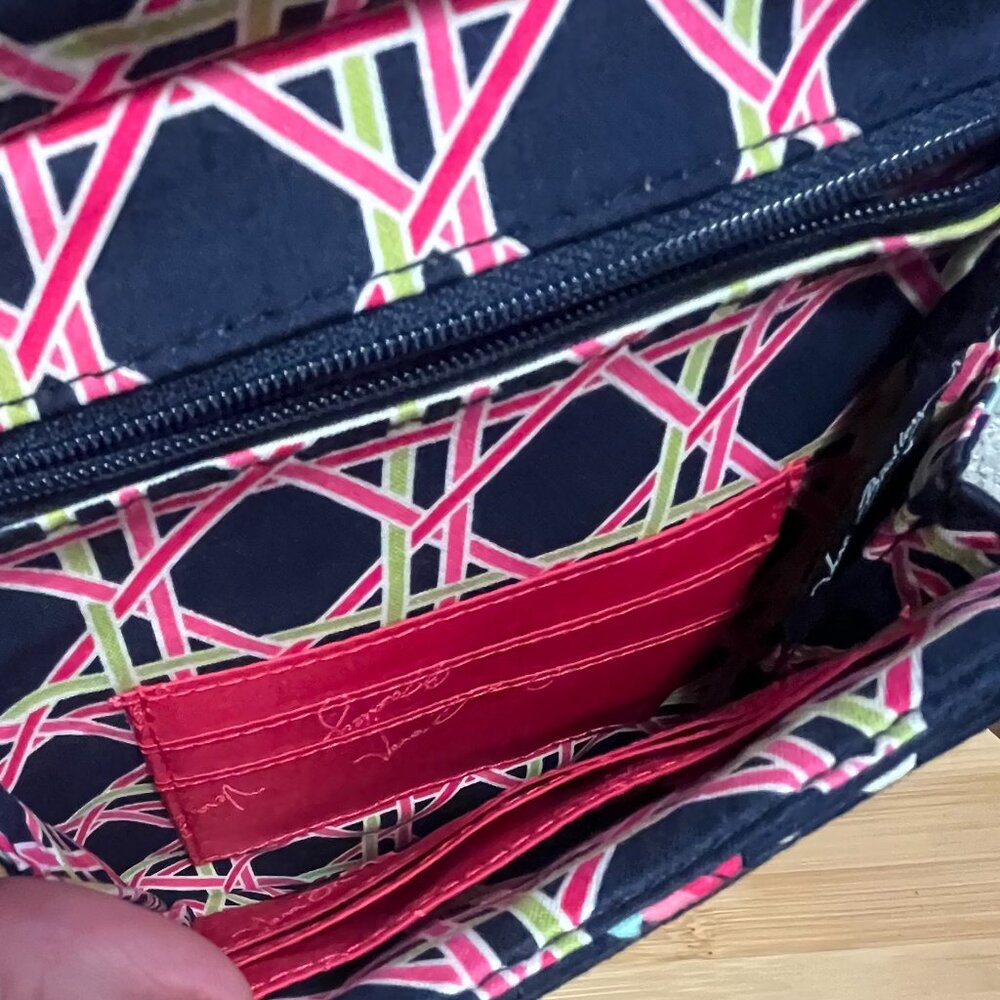 Vera Bradley Navy Blue and Pink Floral Mini Hipster Bag - Picture 5 of 10